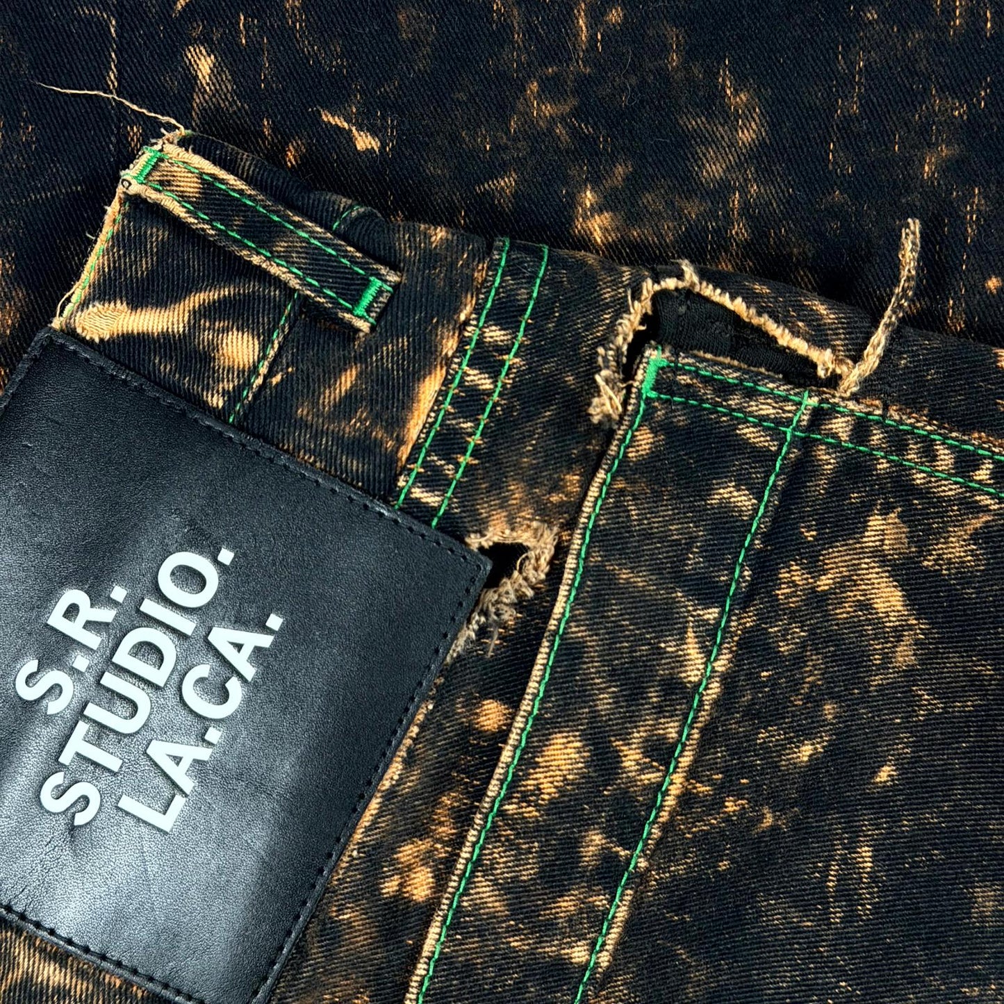 Sterling Ruby IO Wash Contrast Stitch Denim