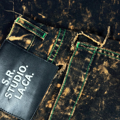 Sterling Ruby IO Wash Contrast Stitch Denim