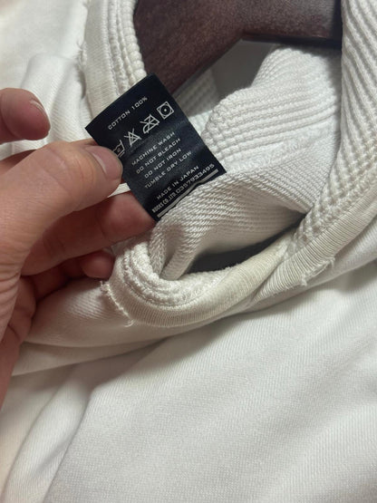 SS04 Number (N)ine White Double Skull Hoodie