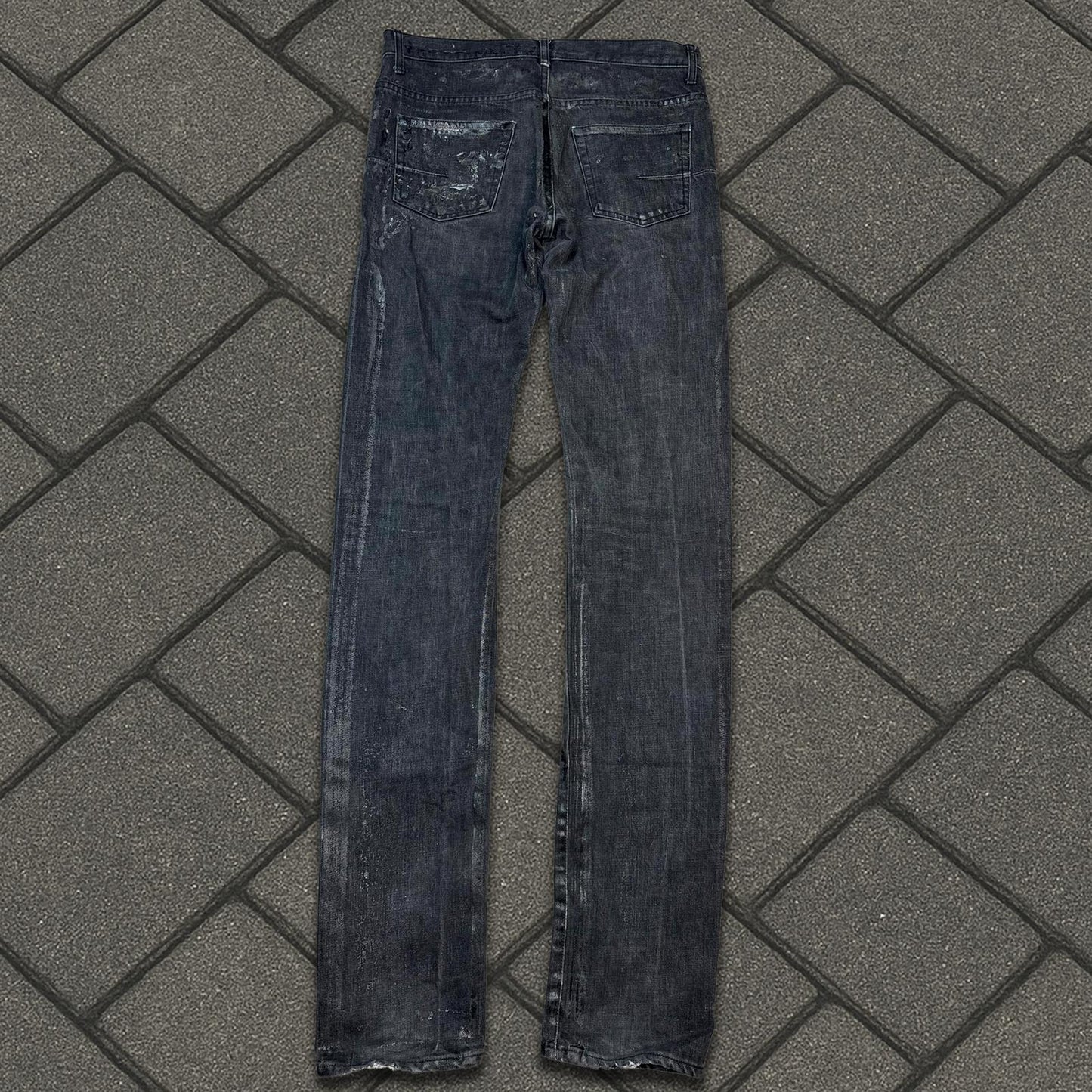 AW05 Dior Homme Black Waxed Luster Denim