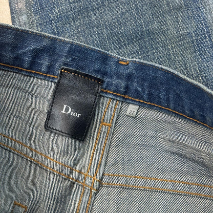 AW05 Dior Homme Green Wax Luster Denim