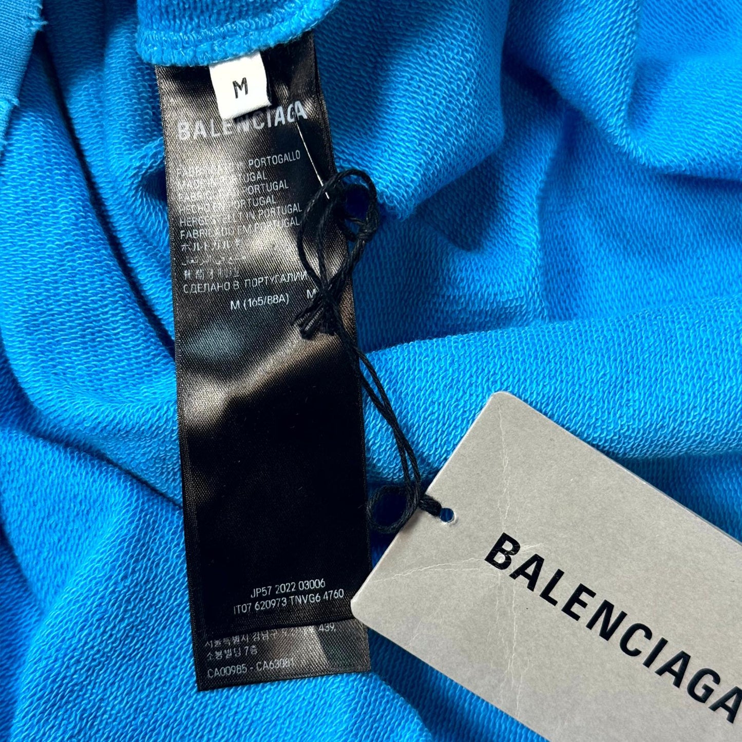 SS23 Balenciaga Blue Distressed Campaign Hoodie
