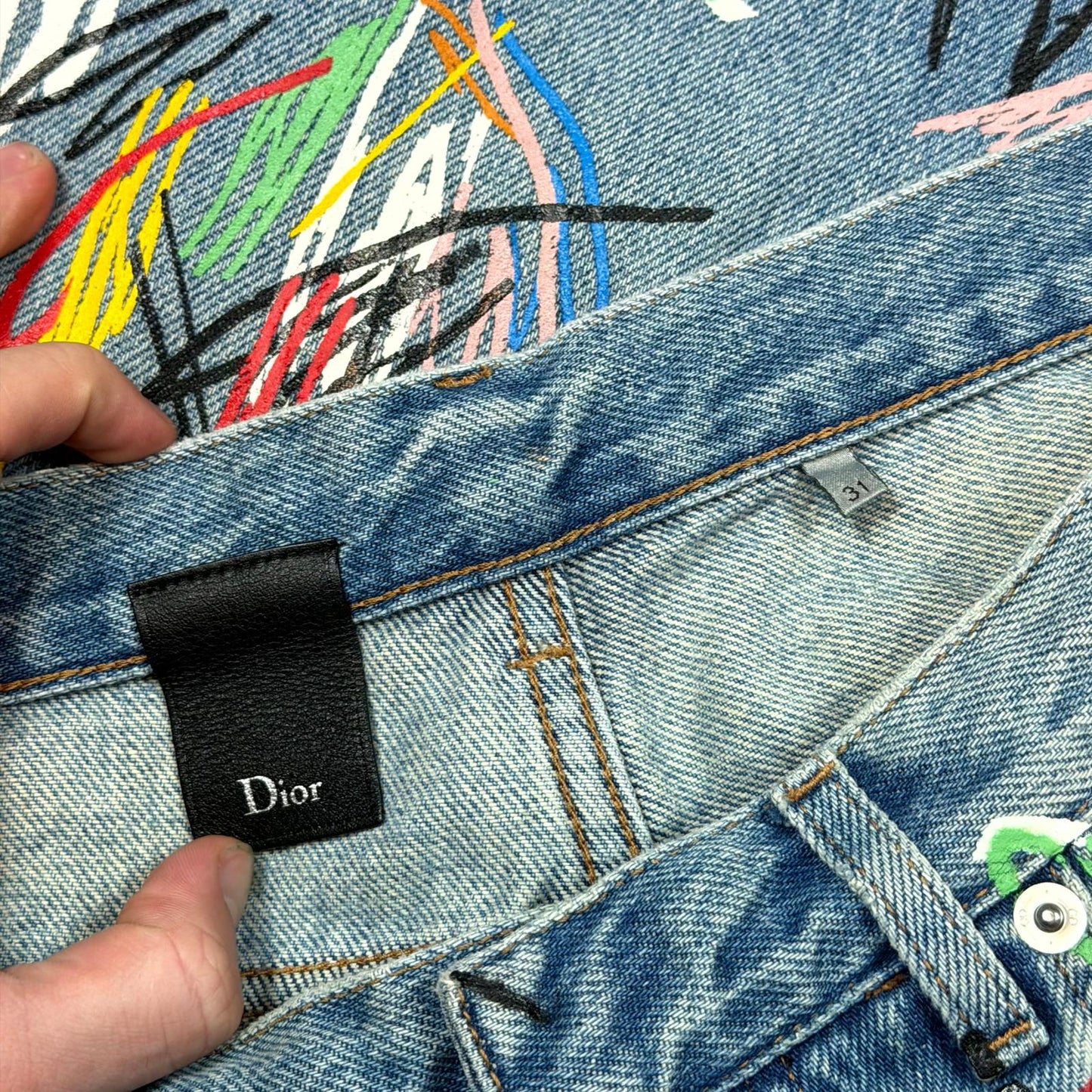 SS15 Dior Homme KVA Scribble Denim