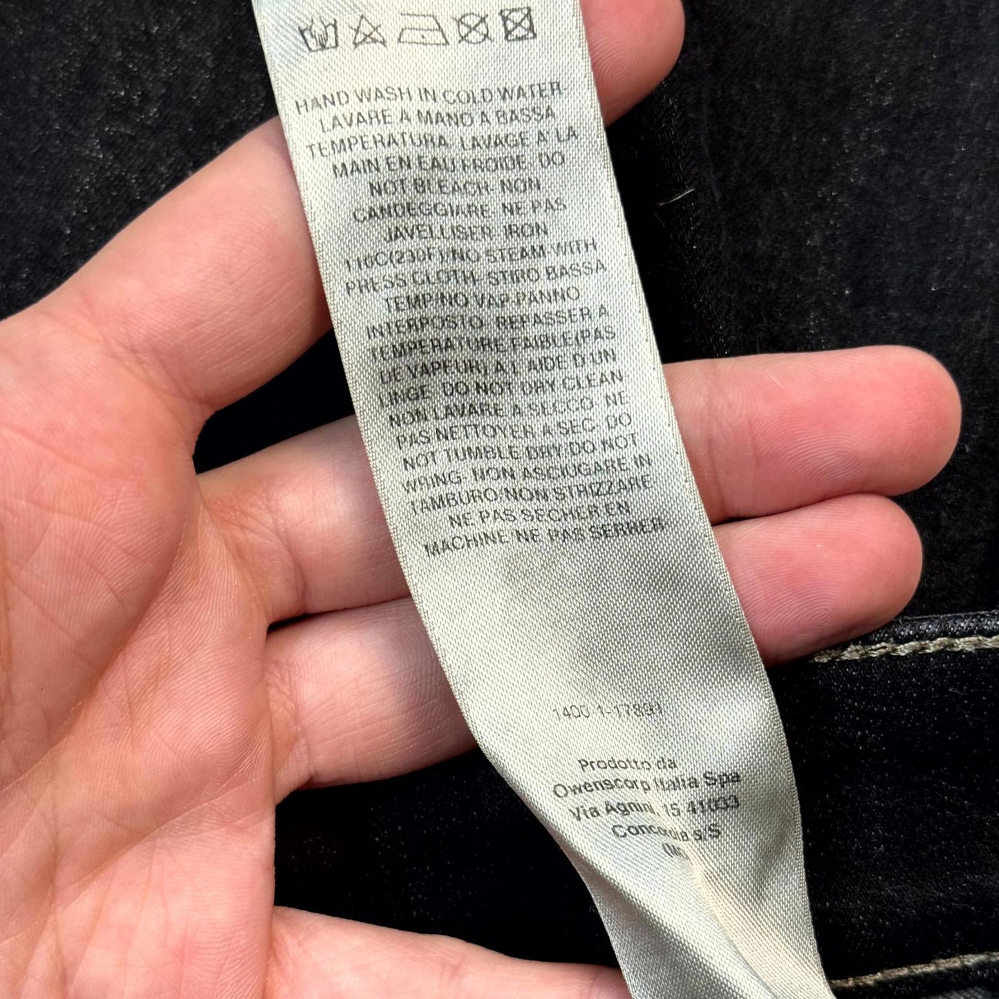 Rick Owens Drkshdw Waxed Tyrone Cut Denim