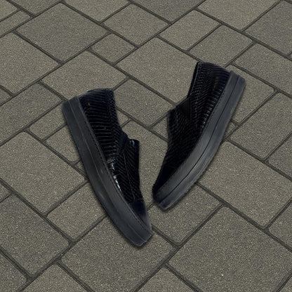 FW14 Rick Owens Python Skin Slip On Shoes