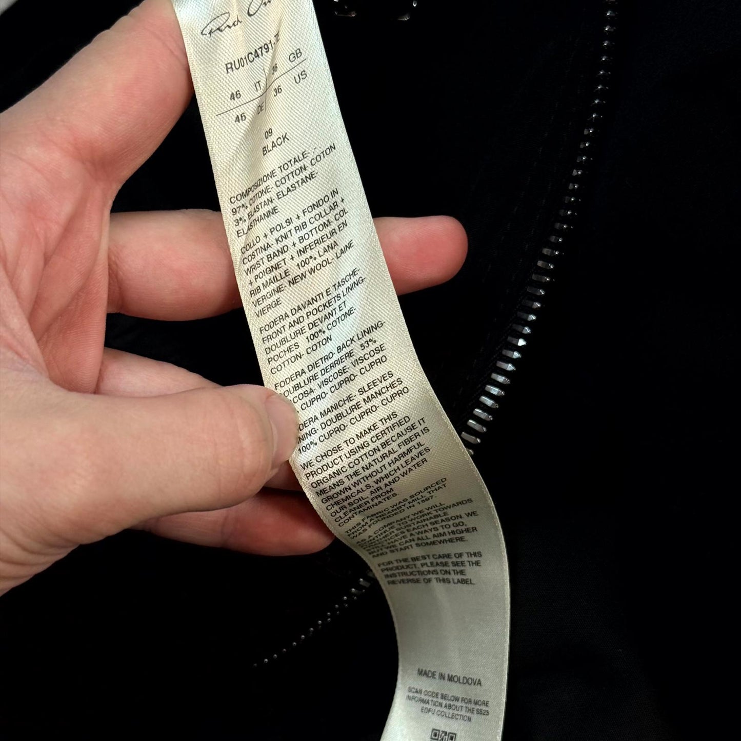 SS23 Rick Owens Bauhaus Bomber Jacket