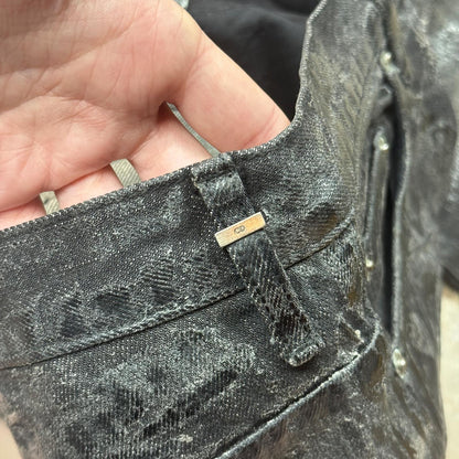 AW07 Dior Homme Black Luster Wax Denim