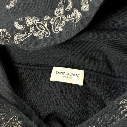 2018 Saint Laurent Paris Paisley Hoodie