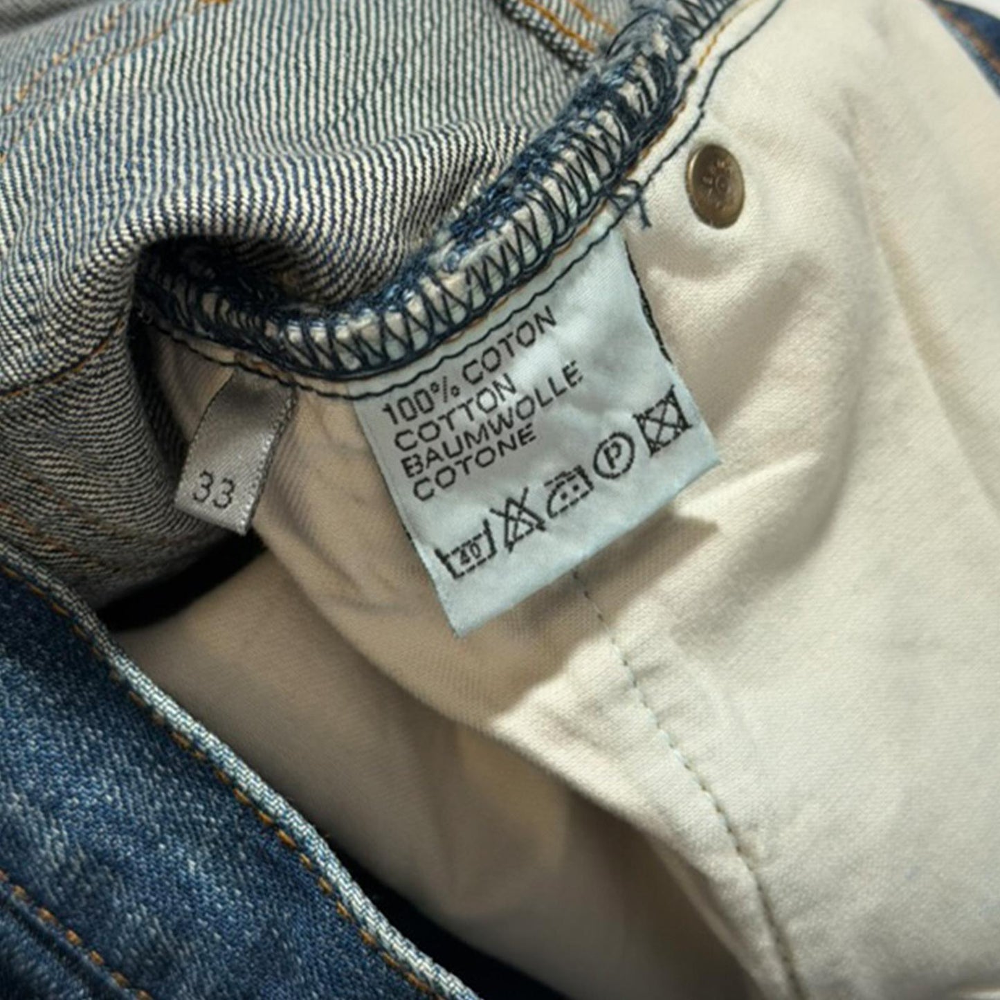 AW03 Dior Homme Blue Clawmark Denim