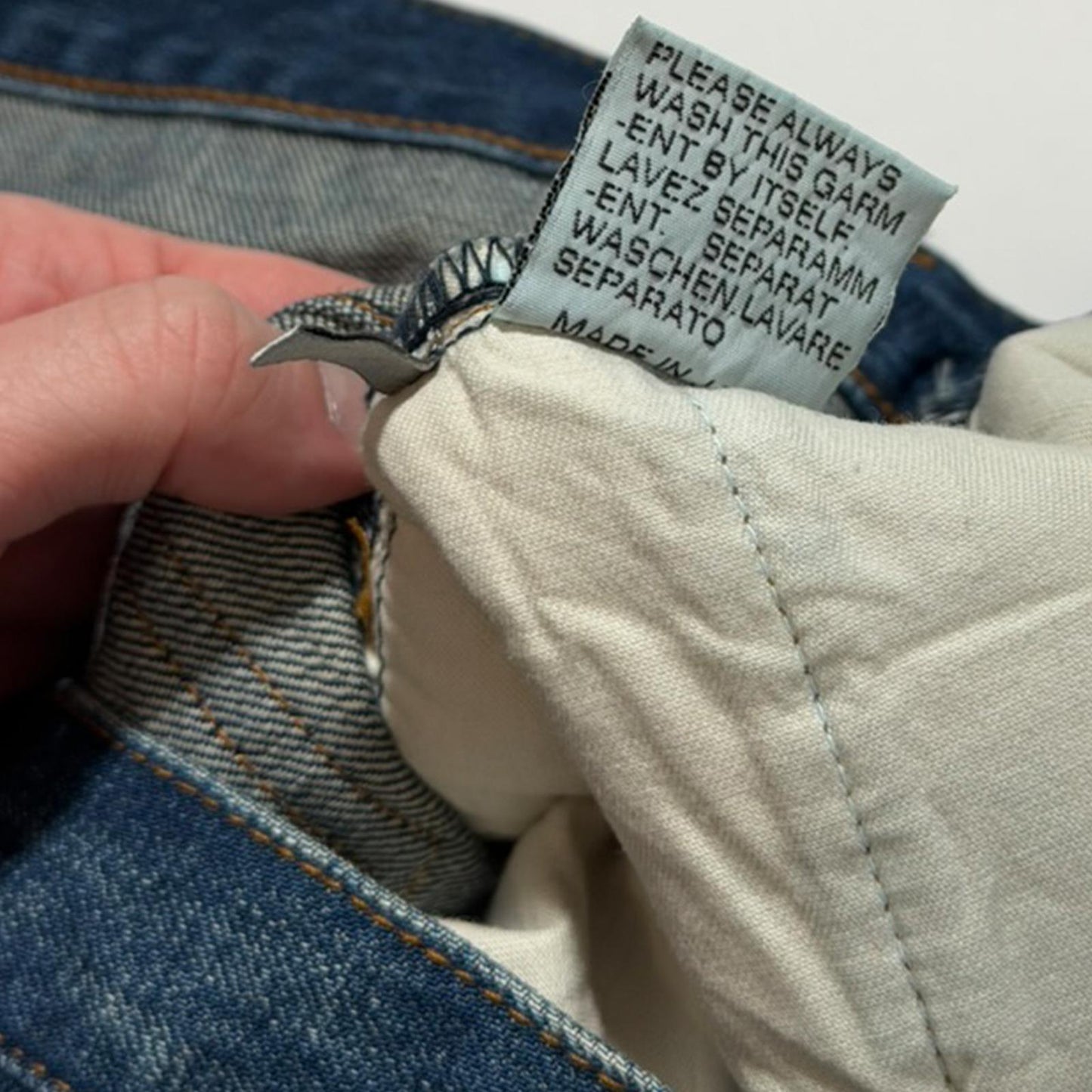 AW03 Dior Homme Blue Clawmark Denim