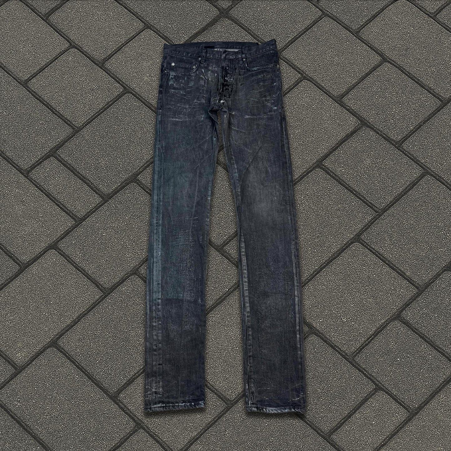 AW05 Dior Homme Black Waxed Luster Denim