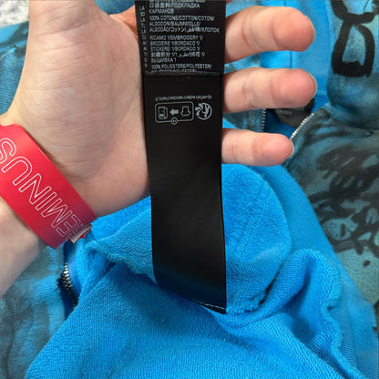 SS23 Balenciaga Blue Skater Zip-Up Hoodie