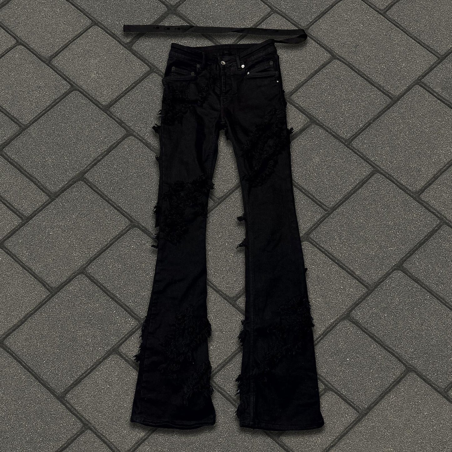 Rick Owens Tyrone Slashed Bootcut Denim