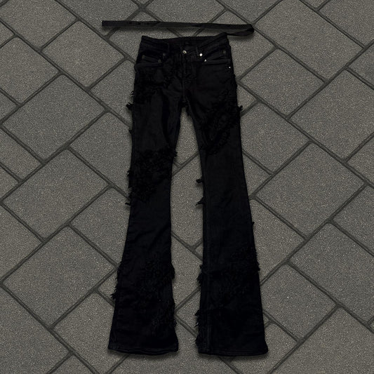 Rick Owens Tyrone Slashed Bootcut Denim