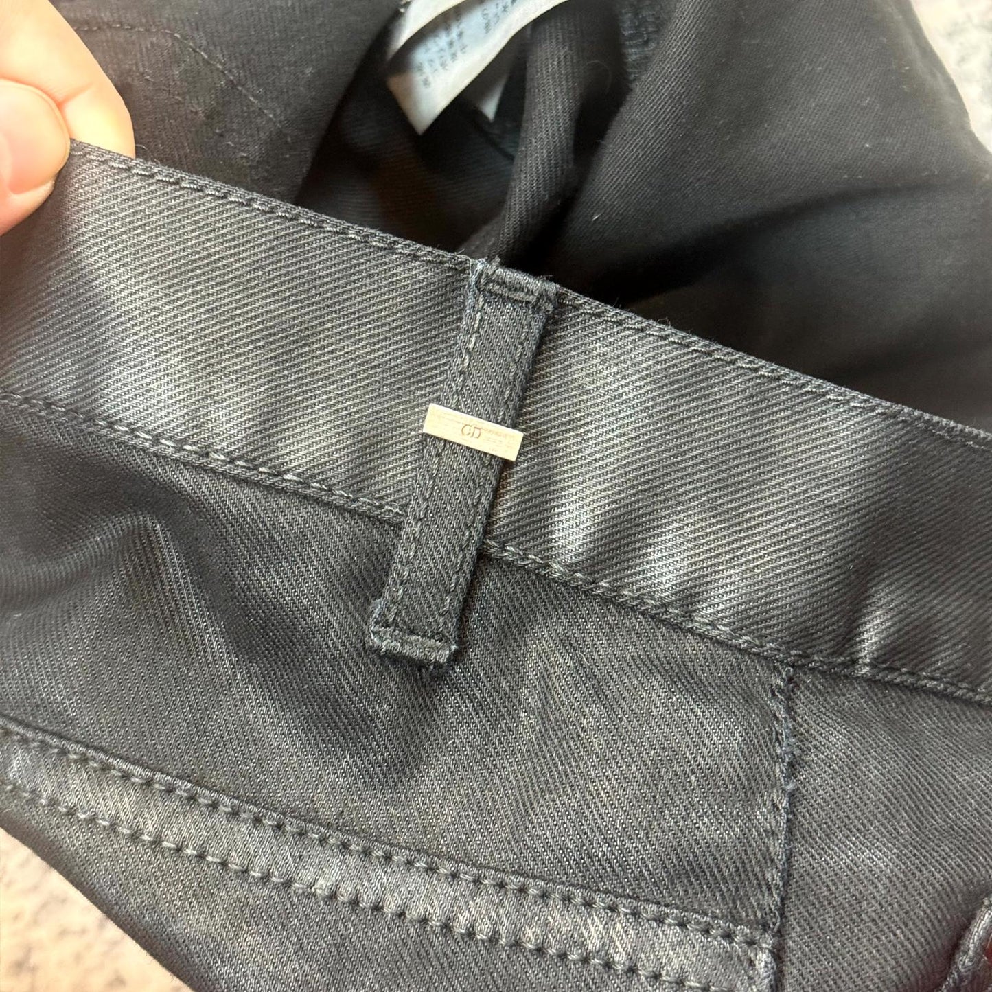 Dior Homme Black Waxed Denim