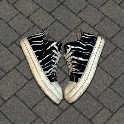 Rick Owens Drkshdw Zebra Low Top Ramones