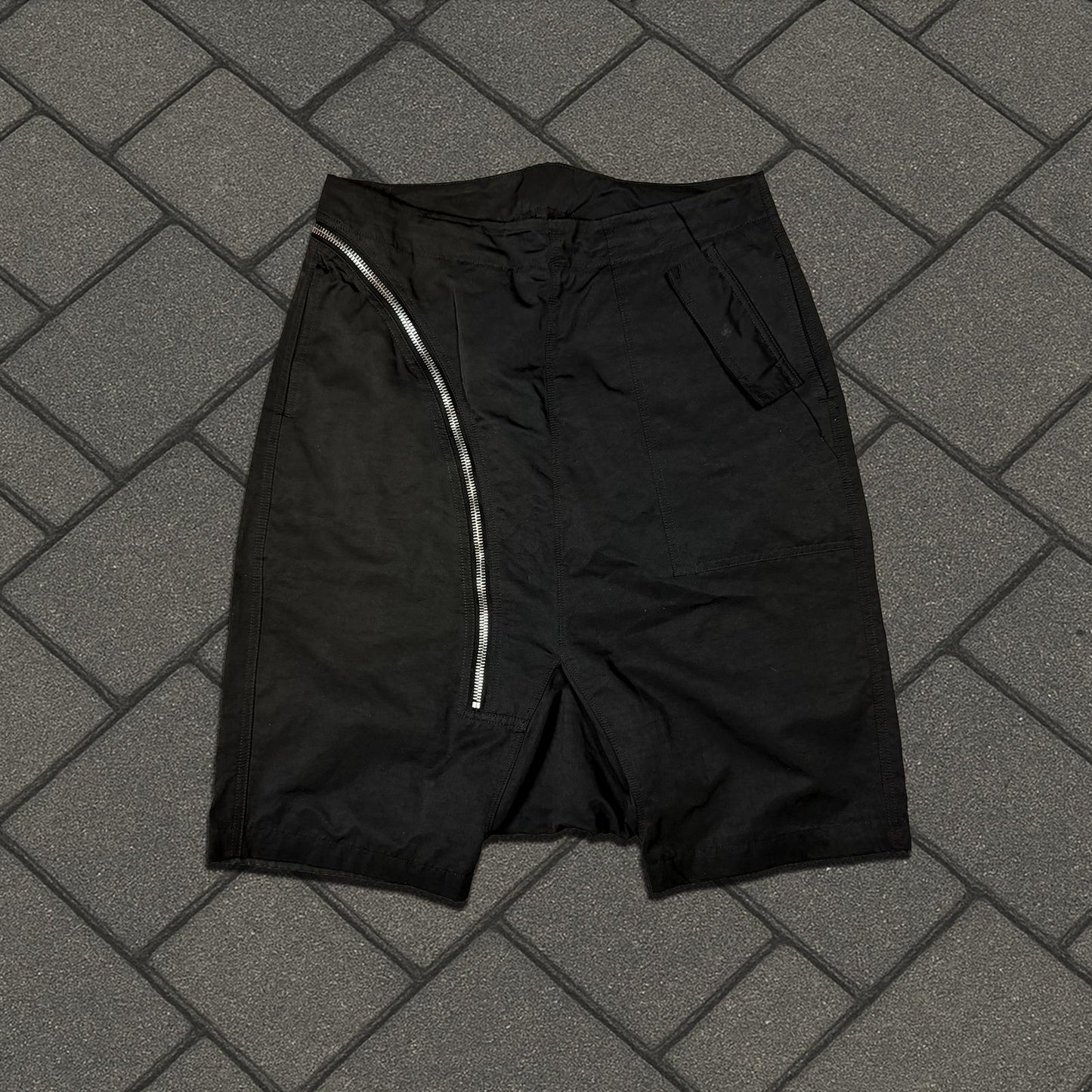 Rick Owens Black Nylon Aircut Shorts