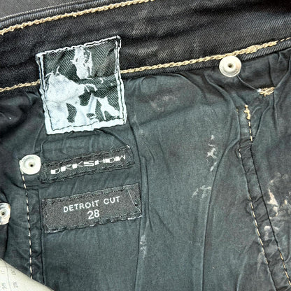 SS21 Rick Owens Black Waxed Detroit Cut Denim