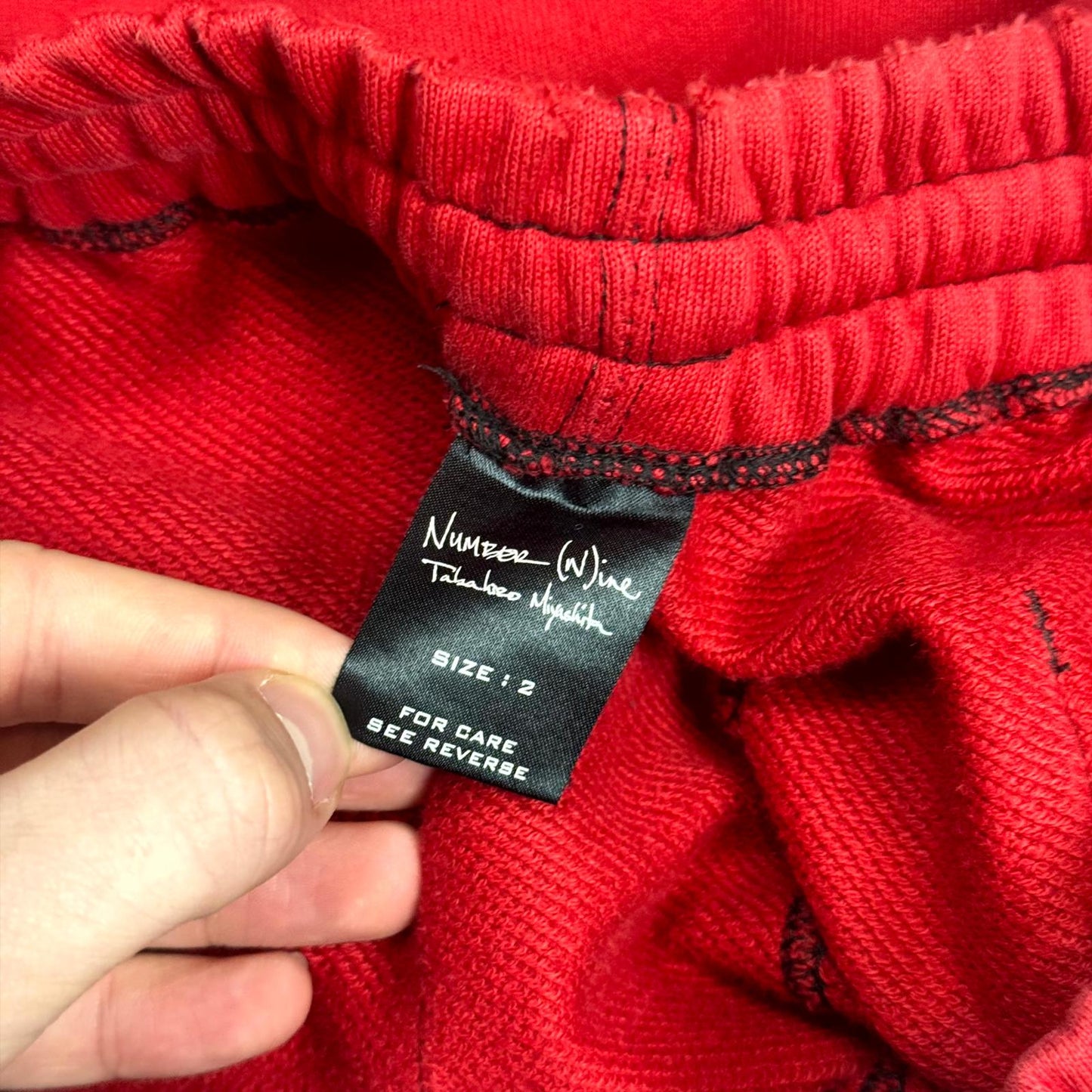 SS05 Number (N)ine 'Nightcrawler' Red Capri Sweats