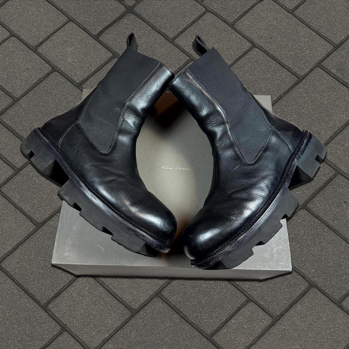 SS20 Rick Owens Leather Megatooth Bozo Boots