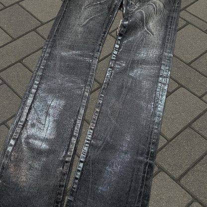 AW03 Dior Homme Black Luster Denim 