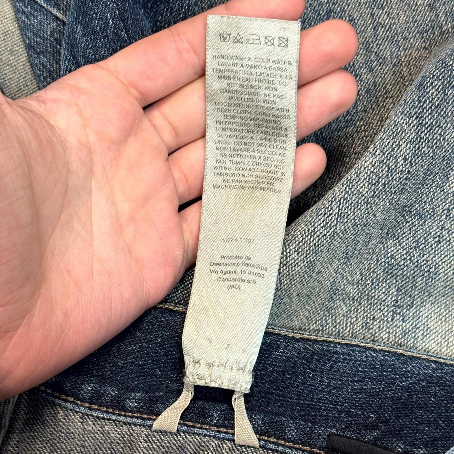 SS23 Rick Owens Mineral Pearl Bolan Banana Cut Denim