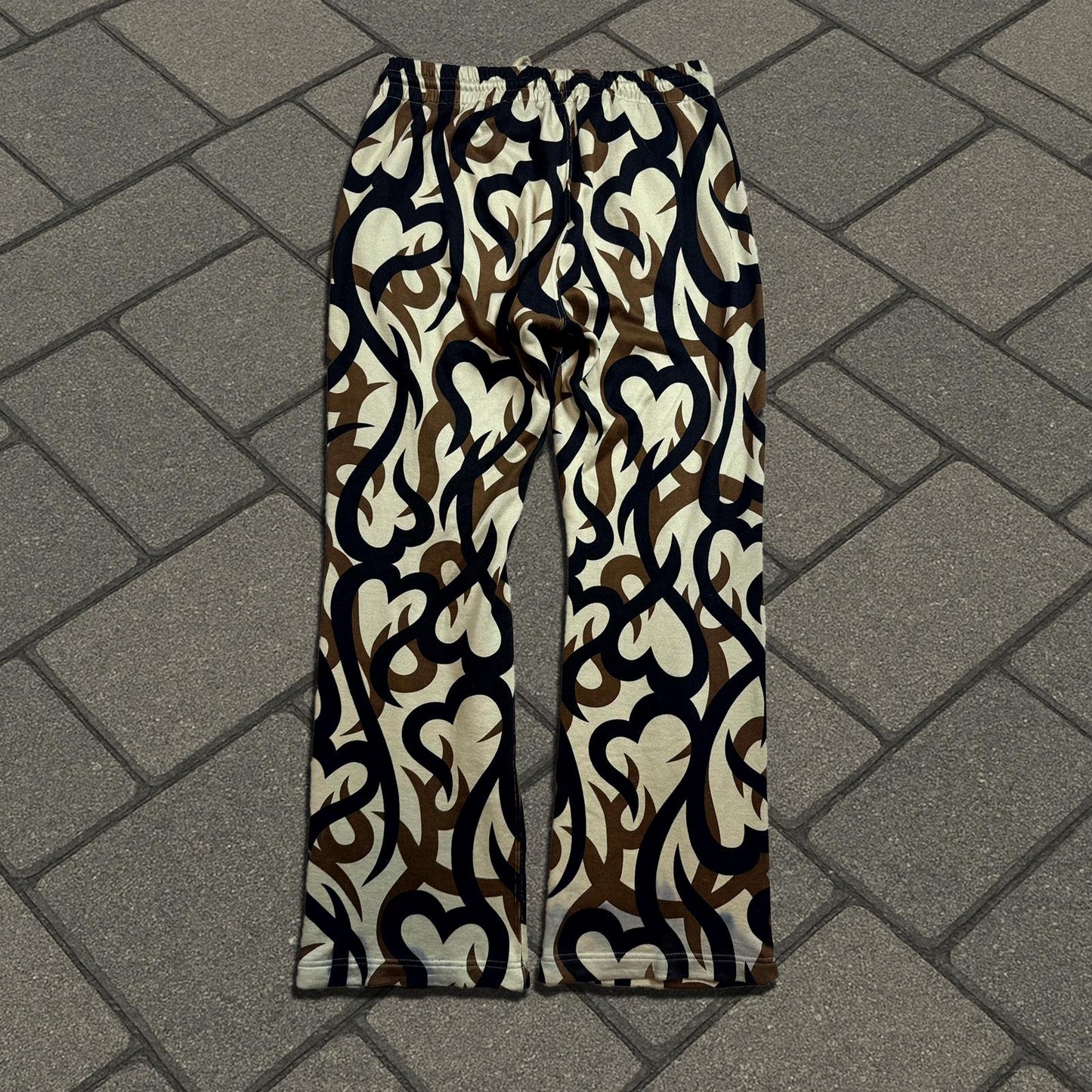AW04 Number (N)ine Beige Tribal Camo Sweatpants