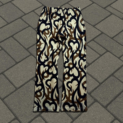 AW04 Number (N)ine Beige Tribal Camo Sweatpants