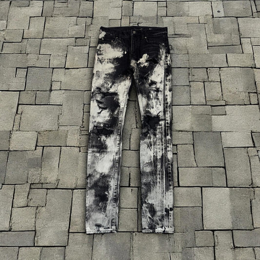 SS16 Saint Laurent Paris Painted Denim