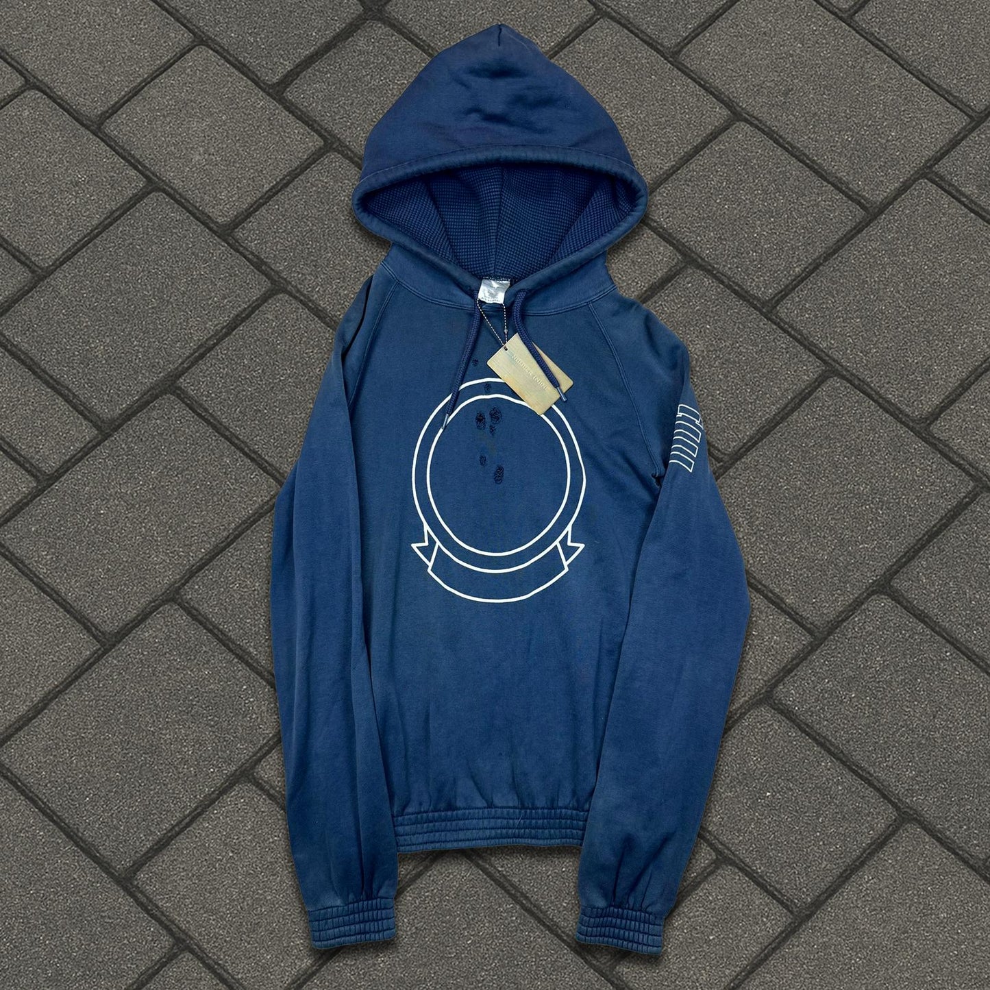 AW01 Number Nine Blue Crest Hoodie