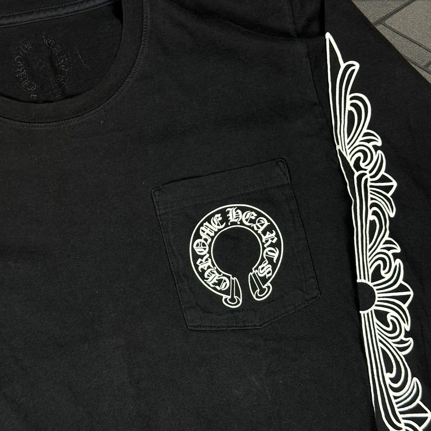 Chrome Hearts Horseshoe Floral Longsleeve Shirt