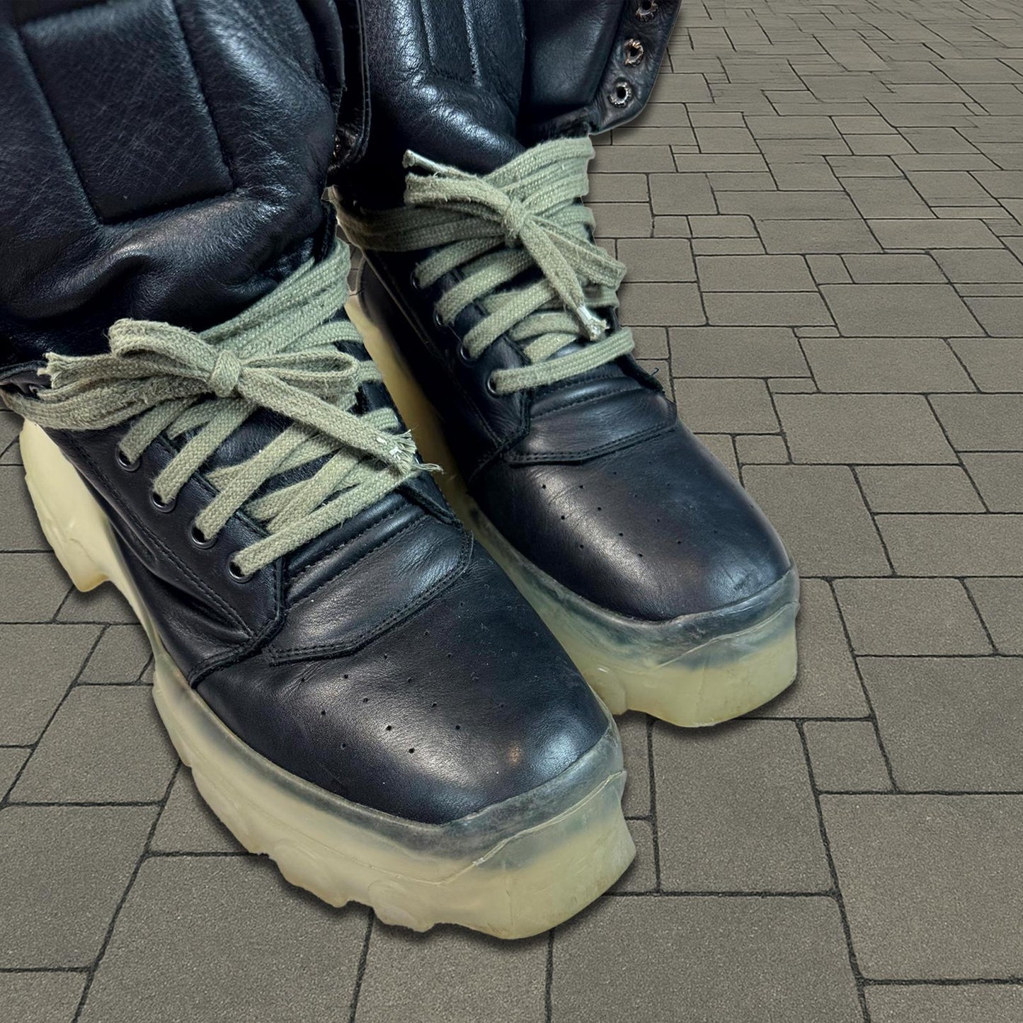 AW18 Rick Owens Tractor Dunk Hiking Boots
