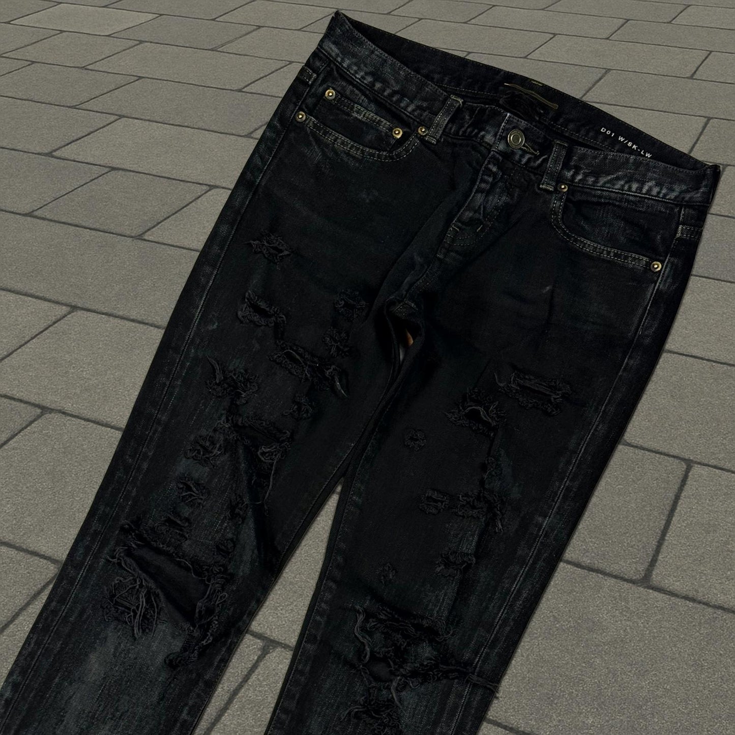 FW13 Saint Laurent Paris Oil Crash D01 Denim