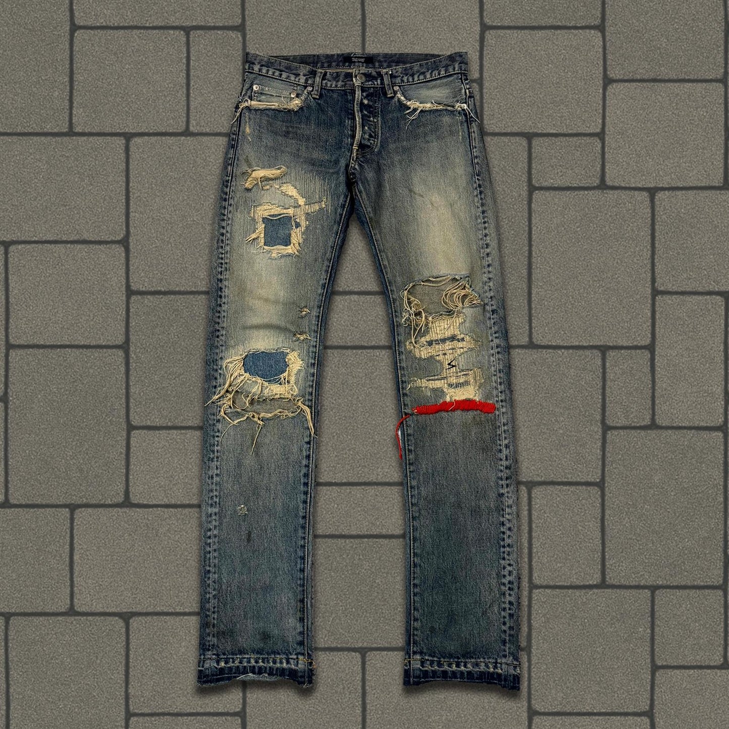 SS10 Undercover Red Yarn 68 Denim