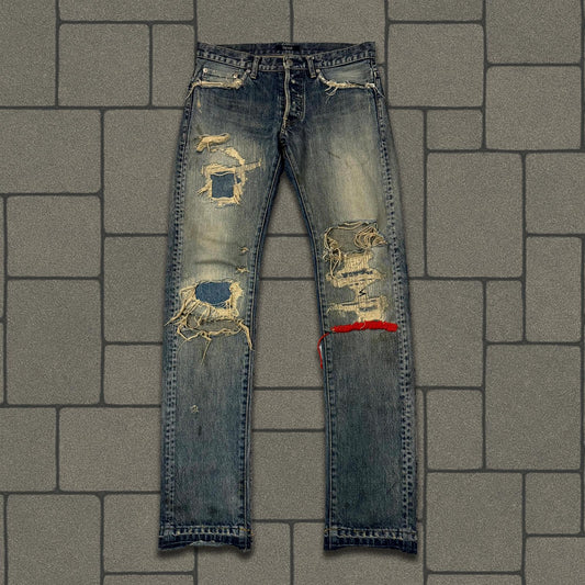SS10 Undercover Red Yarn 68 Denim