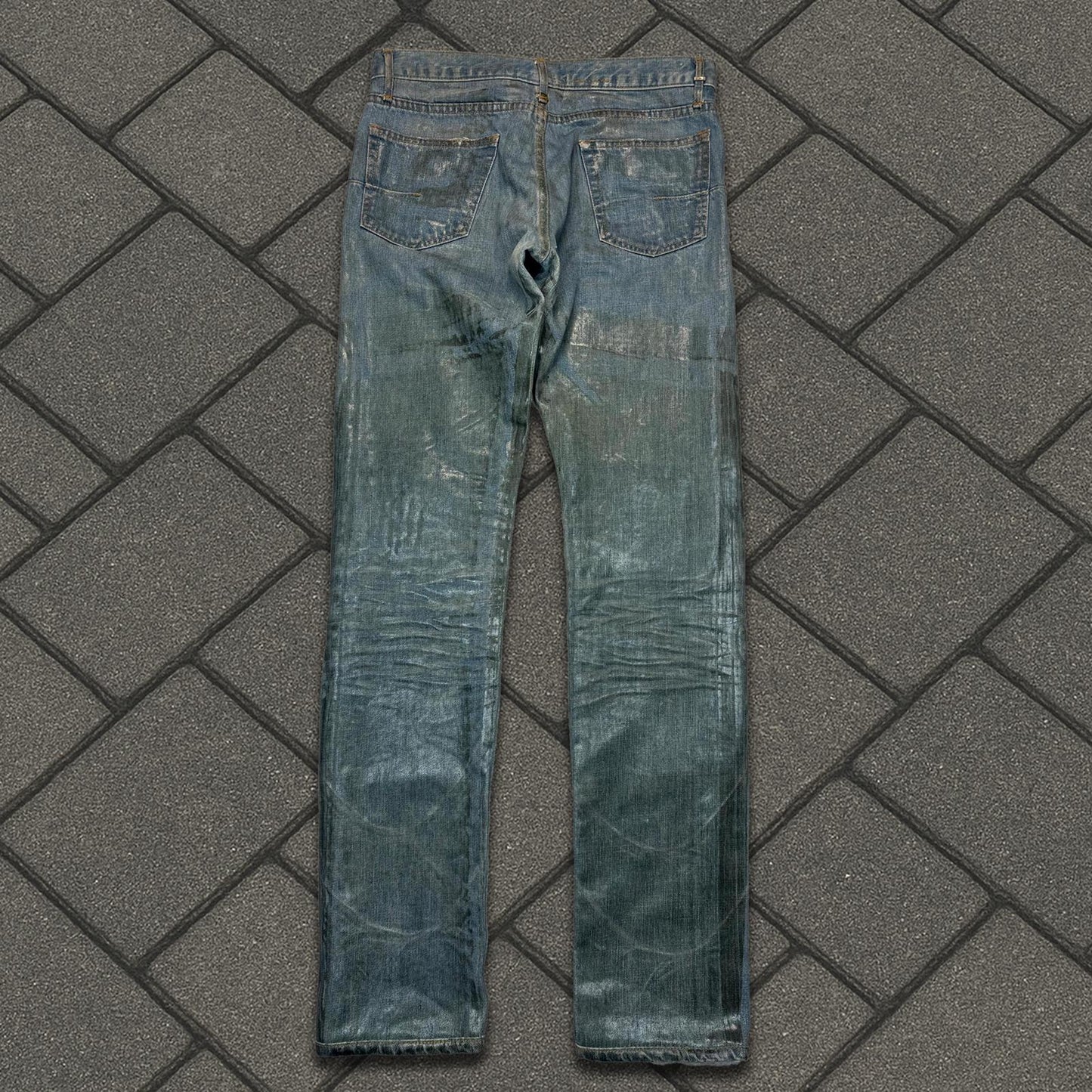 SS04 Dior Homme Waxed Bleu Clair Denim