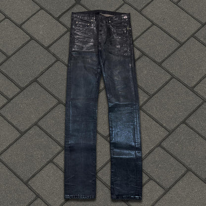 AW05 Dior Homme Black Luster Wax Denim