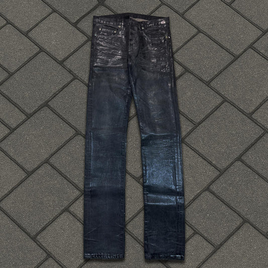 AW05 Dior Homme Black Luster Wax Denim