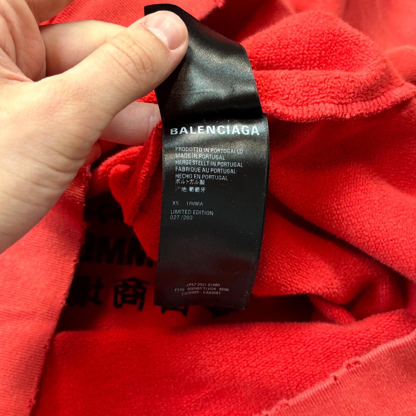 2021 Balenciaga Fortnite 1/200 Red Hoodie