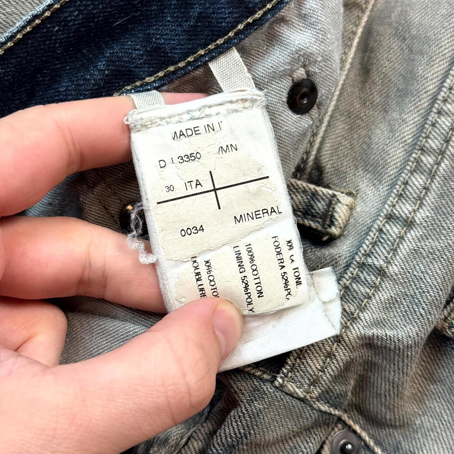 FW15 Rick Owens Mineral Pearl Berlin Cut Denim