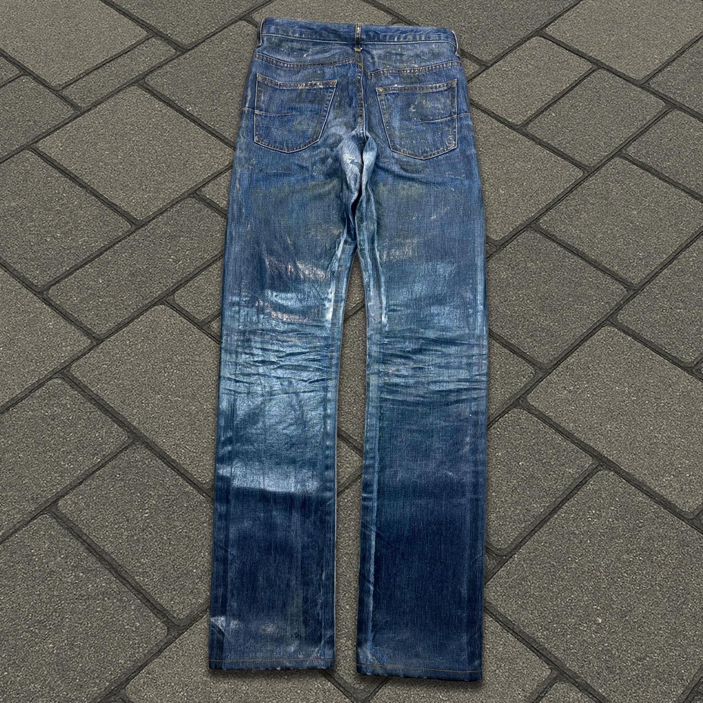 AW03 Dior Homme Blue Waxed Luster Denim