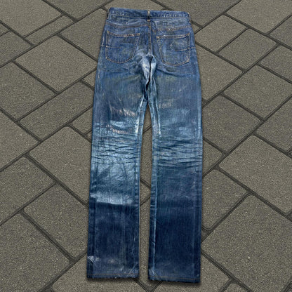 AW03 Dior Homme Blue Waxed Luster Denim