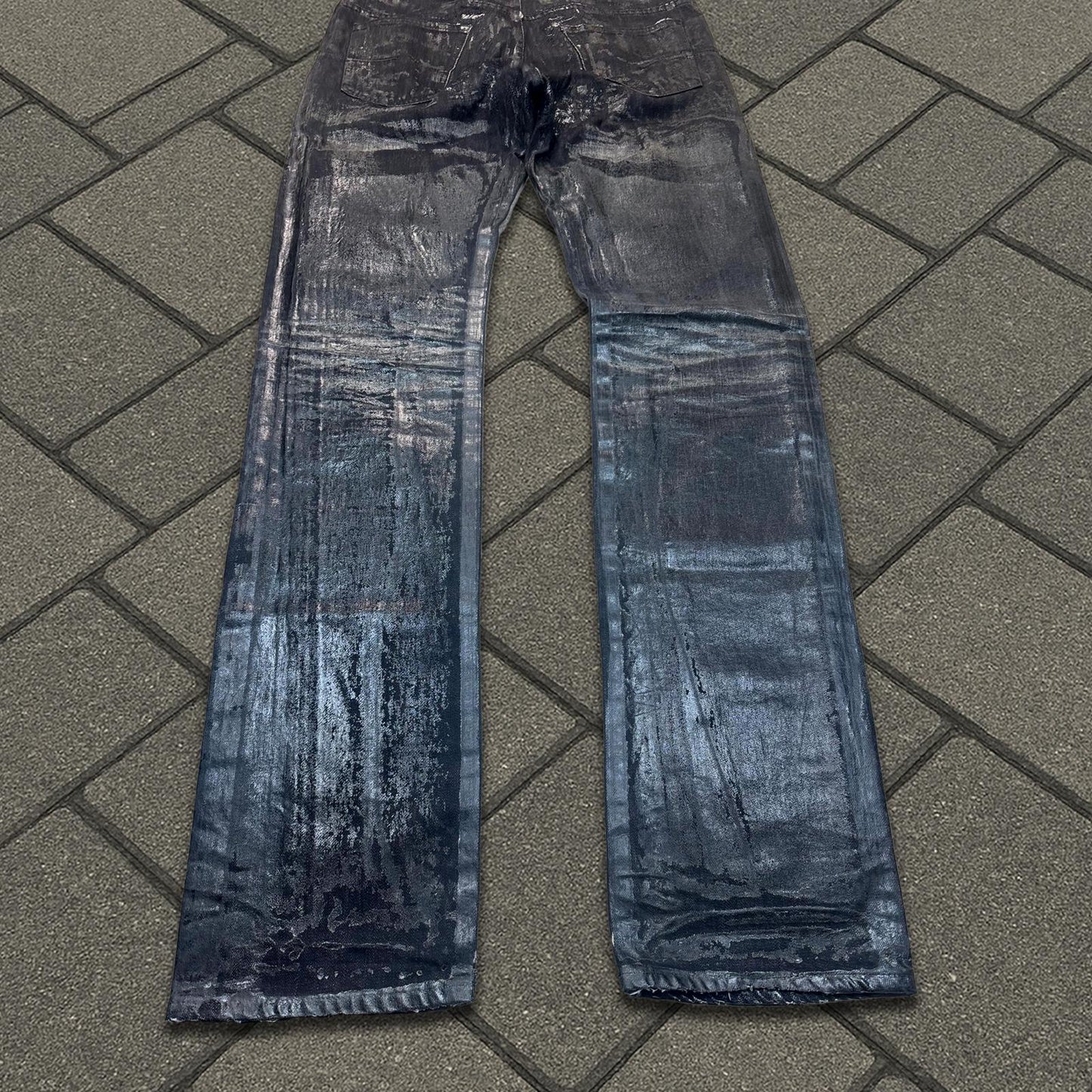 AW03 Dior Homme Black Waxed Luster Denim