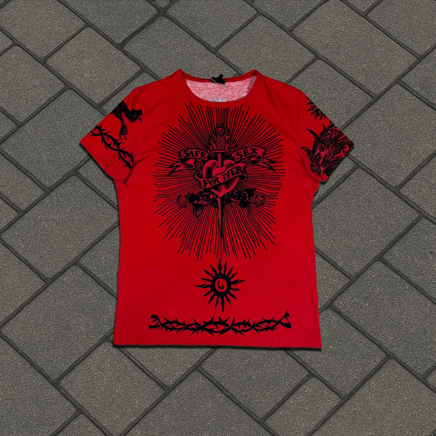 SS96 Jean Paul Gaultier Red Safe Sex Tee