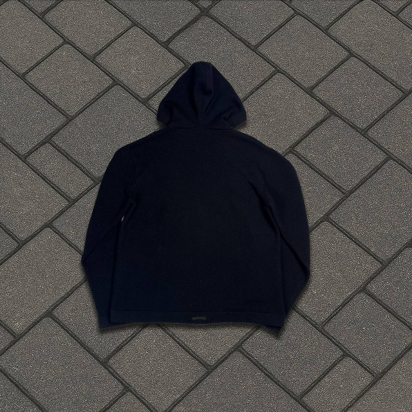 Chrome Hearts Sailin On Leather Patch Cashmere Hoodie