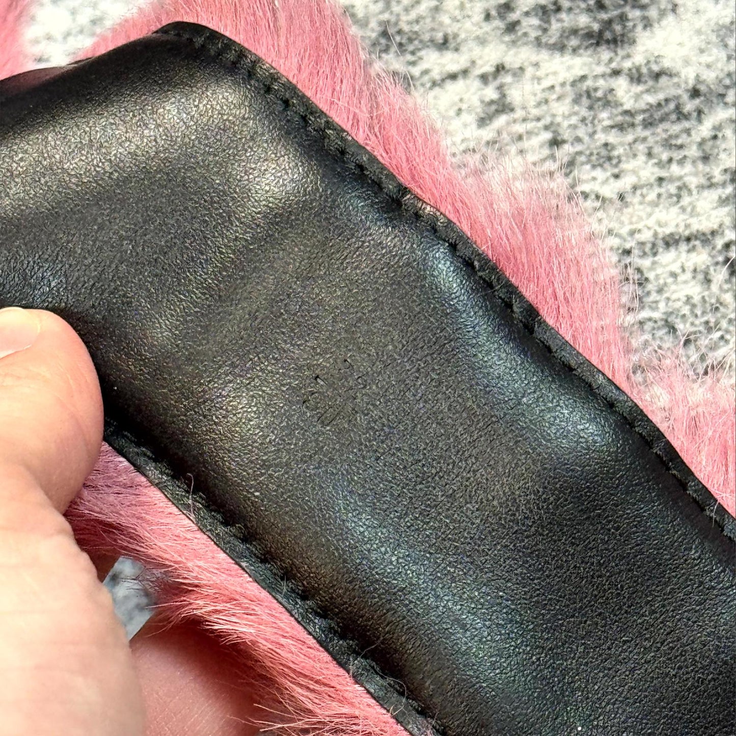 AW17 Prada Pink Fur Belt