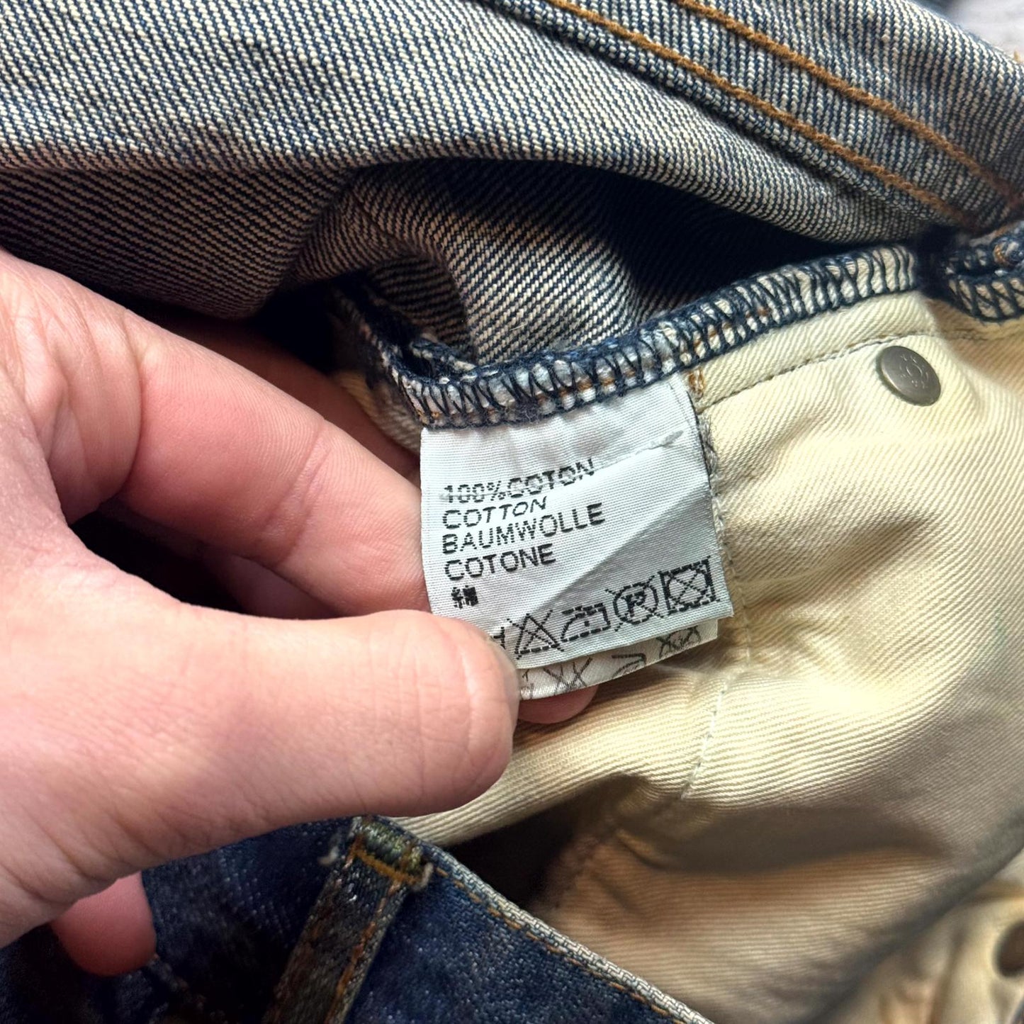 SS07 Dior Homme Blue Waxed Luster Denim