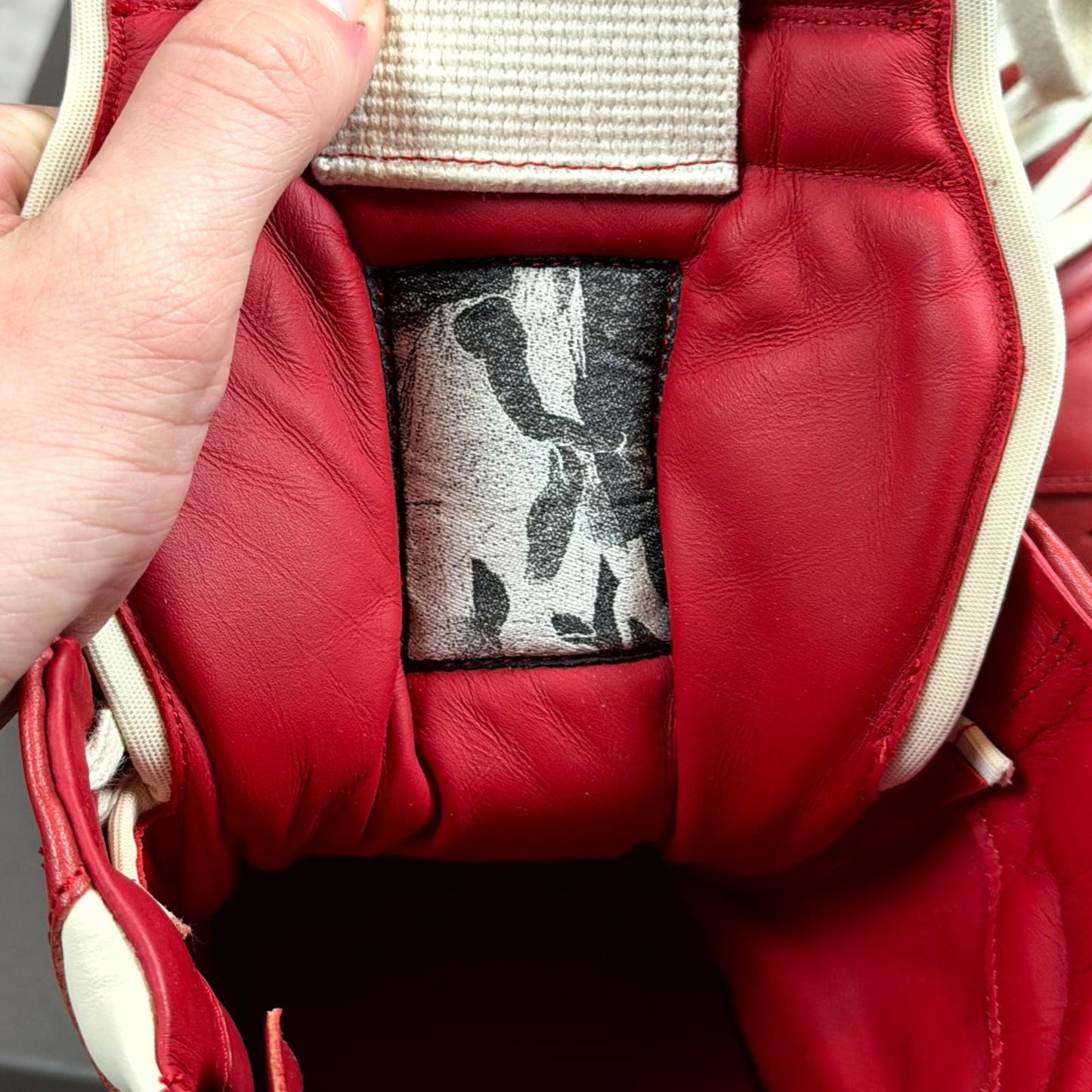 Rick Owens Cardinal Red Geobasket Sneaker