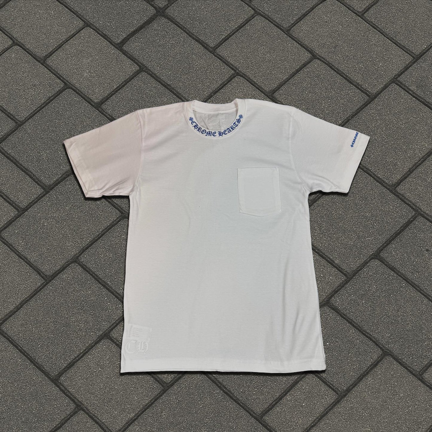 Chrome Hearts Blue Collar White Tee
