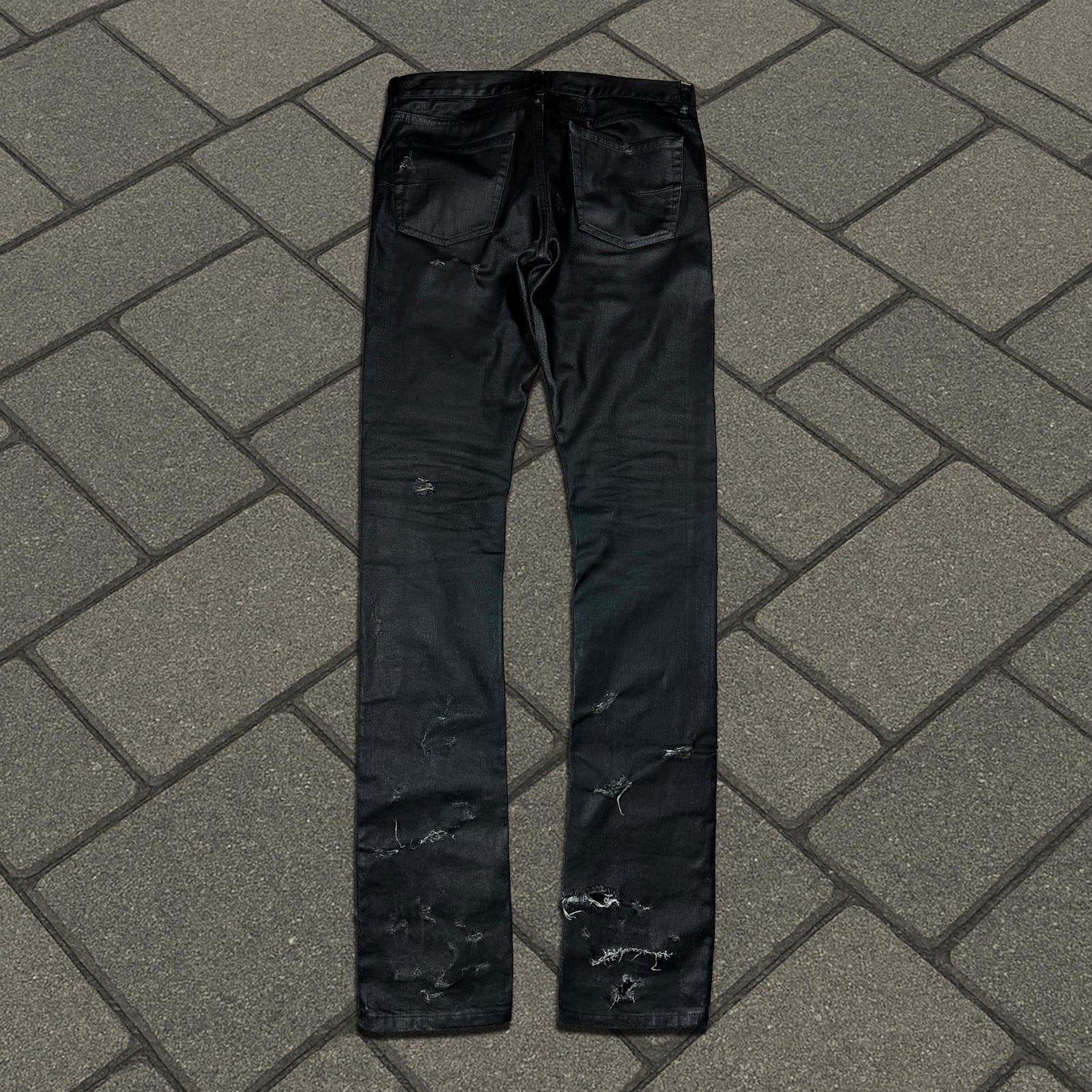 SS04 Dior Homme Waxed Strip Denim